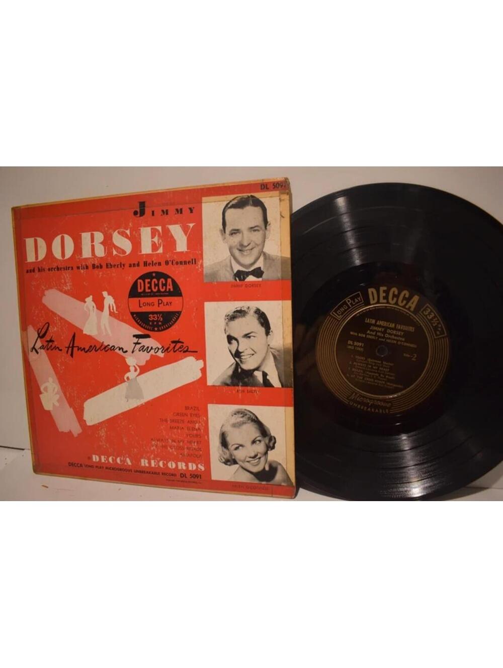 Vintage Vinyl Jimmy Dorsey Latin American Favorites 1949 10” LP Decca DL 5091